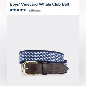 Vineyard Vines Boys’ Vineyard Whale Club Belt size 28